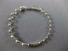 ESTATE WIDE .62CT DIAMOND 18KT WHITE GOLD 3D MULTI WAVE HANGING HOOP EARRINGS