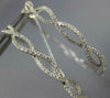 ESTATE LARGE .70CT DIAMOND 18KT WHITE GOLD INFINITY HANGING HOOP LOVE EARRINGS