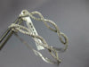 ESTATE LARGE .70CT DIAMOND 18KT WHITE GOLD INFINITY HANGING HOOP LOVE EARRINGS