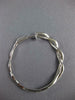 ESTATE LARGE .70CT DIAMOND 18KT WHITE GOLD INFINITY HANGING HOOP LOVE EARRINGS