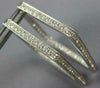 LARGE 1.30CT DIAMOND 18KT WHITE GOLD INSIDE OUT TEAR DROP SQUARE HOOP EARRINGS