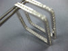 LARGE 1.30CT DIAMOND 18KT WHITE GOLD INSIDE OUT TEAR DROP SQUARE HOOP EARRINGS