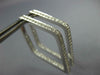 LARGE 1.30CT DIAMOND 18KT WHITE GOLD INSIDE OUT TEAR DROP SQUARE HOOP EARRINGS
