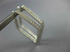 LARGE 1.30CT DIAMOND 18KT WHITE GOLD INSIDE OUT TEAR DROP SQUARE HOOP EARRINGS