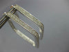 LARGE 1.30CT DIAMOND 18KT WHITE GOLD INSIDE OUT TEAR DROP SQUARE HOOP EARRINGS