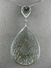 EXTRA LARGE 1.20CT DIAMOND 18KT WHITE & BLACK GOLD 3D TEAR DROP FILIGREE PENDANT