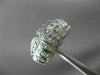 ESTATE WIDE .52CT DIAMOND 14KT WHITE GOLD 3D CLASSIC MULTI ROW ANNIVERSARY RING