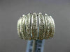 ESTATE WIDE .48CT DIAMOND 14KT WHITE GOLD 3D MULTI ROW CLASSIC ANNIVERSARY RING