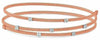 ESTATE WIDE .33CT DIAMOND 18K WHITE & ROSE GOLD 7 STONE FLEXIBLE BANGLE BRACELET