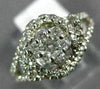 ESTATE WIDE .58CT ROUND DIAMOND 14KT WHITE GOLD CLASSIC FLOWER CLUSTER LOVE RING