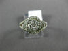 ESTATE WIDE .58CT ROUND DIAMOND 14KT WHITE GOLD CLASSIC FLOWER CLUSTER LOVE RING