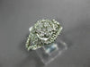 ESTATE WIDE .58CT ROUND DIAMOND 14KT WHITE GOLD CLASSIC FLOWER CLUSTER LOVE RING