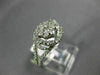 ESTATE WIDE .58CT ROUND DIAMOND 14KT WHITE GOLD CLASSIC FLOWER CLUSTER LOVE RING
