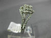 ESTATE WIDE .58CT ROUND DIAMOND 14KT WHITE GOLD CLASSIC FLOWER CLUSTER LOVE RING