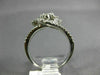 ESTATE WIDE .58CT ROUND DIAMOND 14KT WHITE GOLD CLASSIC FLOWER CLUSTER LOVE RING
