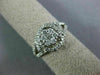 ESTATE WIDE .58CT ROUND DIAMOND 14KT WHITE GOLD CLASSIC FLOWER CLUSTER LOVE RING