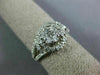 ESTATE WIDE .58CT ROUND DIAMOND 14KT WHITE GOLD CLASSIC FLOWER CLUSTER LOVE RING