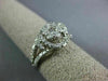 ESTATE WIDE .58CT ROUND DIAMOND 14KT WHITE GOLD CLASSIC FLOWER CLUSTER LOVE RING