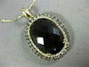 LARGE 13.85CT CHOCOLATE FANCY DIAMOND & AAA SMOKY TOPAZ 14K YELLOW GOLD PENDANT