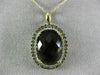 LARGE 13.85CT CHOCOLATE FANCY DIAMOND & AAA SMOKY TOPAZ 14K YELLOW GOLD PENDANT
