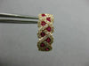 ESTATE WIDE .94CT DIAMOND & AAA RUBY 14KT ROSE GOLD 3D INFINITY HANGING EARRINGS