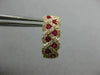 ESTATE WIDE .94CT DIAMOND & AAA RUBY 14KT ROSE GOLD 3D INFINITY HANGING EARRINGS