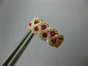 ESTATE WIDE .94CT DIAMOND & AAA RUBY 14KT ROSE GOLD 3D INFINITY HANGING EARRINGS