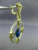 ESTATE LARGE 6.70CT DIAMOND & SAPPHIRE 14K YELLOW GOLD CHANDELIER EARRINGS 24915