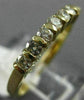ESTATE .30CT DIAMOND 14K YELLOW GOLD 7 STONE CHANNEL ANNIVERSARY RING 2mm #11393