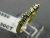 ESTATE .30CT DIAMOND 14K YELLOW GOLD 7 STONE CHANNEL ANNIVERSARY RING 2mm #11393