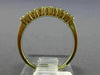 ESTATE .30CT DIAMOND 14K YELLOW GOLD 7 STONE CHANNEL ANNIVERSARY RING 2mm #11393