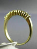 ESTATE .30CT DIAMOND 14K YELLOW GOLD 7 STONE CHANNEL ANNIVERSARY RING 2mm #11393