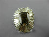 LARGE 5.97CT WHITE & CHOCOLATE FANCY DIAMOND 14KT WHITE GOLD 3D ENGAGEMENT RING