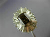 LARGE 5.97CT WHITE & CHOCOLATE FANCY DIAMOND 14KT WHITE GOLD 3D ENGAGEMENT RING
