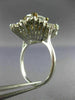 LARGE 5.97CT WHITE & CHOCOLATE FANCY DIAMOND 14KT WHITE GOLD 3D ENGAGEMENT RING