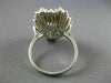 LARGE 5.97CT WHITE & CHOCOLATE FANCY DIAMOND 14KT WHITE GOLD 3D ENGAGEMENT RING