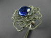 EXTRA LARGE 16.48CT DIAMOND & AAA TANZANITE 18KT WHITE GOLD FLOWER RING PENDANT