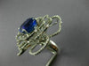 EXTRA LARGE 16.48CT DIAMOND & AAA TANZANITE 18KT WHITE GOLD FLOWER RING PENDANT