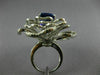 EXTRA LARGE 16.48CT DIAMOND & AAA TANZANITE 18KT WHITE GOLD FLOWER RING PENDANT