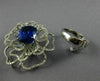 EXTRA LARGE 16.48CT DIAMOND & AAA TANZANITE 18KT WHITE GOLD FLOWER RING PENDANT