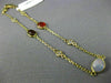 LONG 5.66CT DIAMOND & AAA MULTI COLOR OPAL 14K YELLOW GOLD BY THE YARD BRACELET