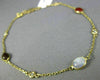 LONG 5.66CT DIAMOND & AAA MULTI COLOR OPAL 14K YELLOW GOLD BY THE YARD BRACELET
