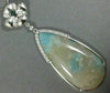 LARGE 16.73CT WHITE & BLUE DIAMONDS & AAA BLUE QUARTZ 14K WHITE GOLD 3D NECKLACE