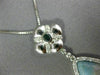 LARGE 16.73CT WHITE & BLUE DIAMONDS & AAA BLUE QUARTZ 14K WHITE GOLD 3D NECKLACE
