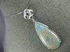 LARGE 16.73CT WHITE & BLUE DIAMONDS & AAA BLUE QUARTZ 14K WHITE GOLD 3D NECKLACE