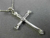 ESTATE .06CT DIAMOND PLATINUM 3D FILIGREE MILGRAIN HEART CROSS PENDANT #26223