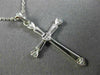 ESTATE .06CT DIAMOND PLATINUM 3D FILIGREE MILGRAIN HEART CROSS PENDANT #26223
