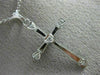 ESTATE .06CT DIAMOND PLATINUM 3D FILIGREE MILGRAIN HEART CROSS PENDANT #26223