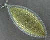 LARGE 1.29CT WHITE & YELLOW DIAMOND 18K WHITE & YELLOW GOLD 3D MARQUISE PENDANT