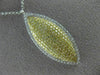 LARGE 1.29CT WHITE & YELLOW DIAMOND 18K WHITE & YELLOW GOLD 3D MARQUISE PENDANT